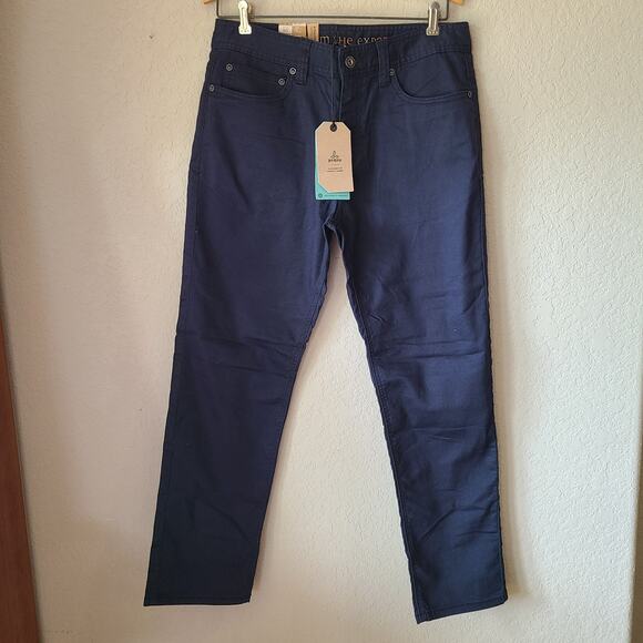 Prana Mens 30x28 Indie Blue Bridger‎ Jean 5 Pocket Denim Outdoor Straight Hiking - Picture 1 of 5